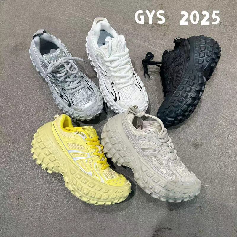 2022 New ins trendy Paris daddy shoes thick-soled tire shoes tank shoes casual sneaker men and women couple shoes