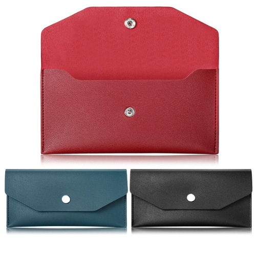 Cross-border same style loose-leaf budget envelope bag folder PU leather women's card holder cash wallet long coin purse