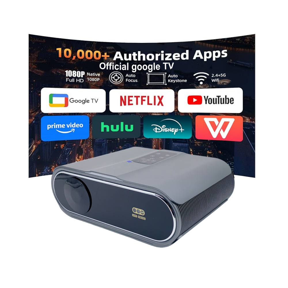 New Projector Google Tv High-Brightness High-Definition Home Office Conference Wall Projection 1080P Hd