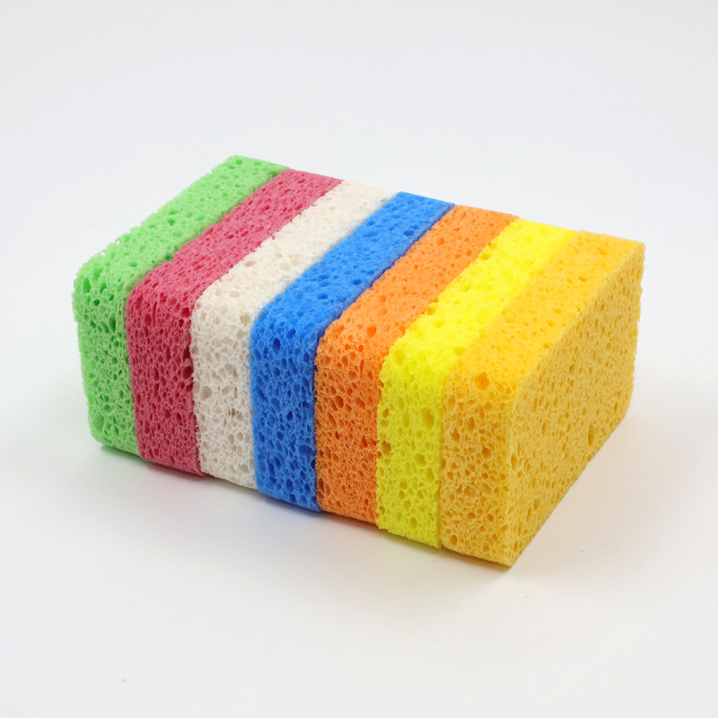 天然木浆棉海绵擦洗碗擦厨房洗碗海绵块加厚洗碗巾不沾油清洁擦