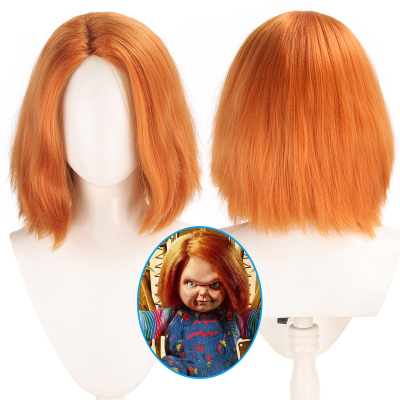 Blue Gold Ghost Bride Ghost Chucky Chucky Cos Wig High Temperature Silk Anime Short Hair