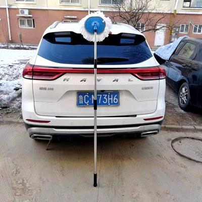 Brush, Dust Removal, Dual-Use for Dry Car cleaning tools - 3-m-round-white-nano-car-wash-brush