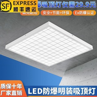 Lei Shiji Explosion-Proof Surface-Mounted Flat Panel Light Office Factory 600*600Led Ceiling Light Gypsum Mineral Wool Board Warehouse