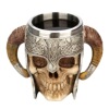 Creative Skeleton Knights Sheep Horn Cup Cross -Overseas Trade Shuangyangjiao Stainless Steel Drinking Water Cup Office Water Cup