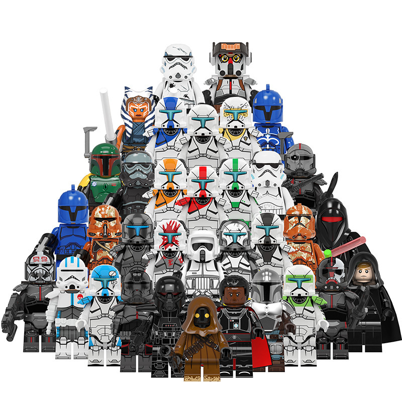 Chinese Building Blocks Star Wars Minifigure Stormtrooper Technician Wrecking King Ahsoka Assembled Minifigure Kidsren's Toys