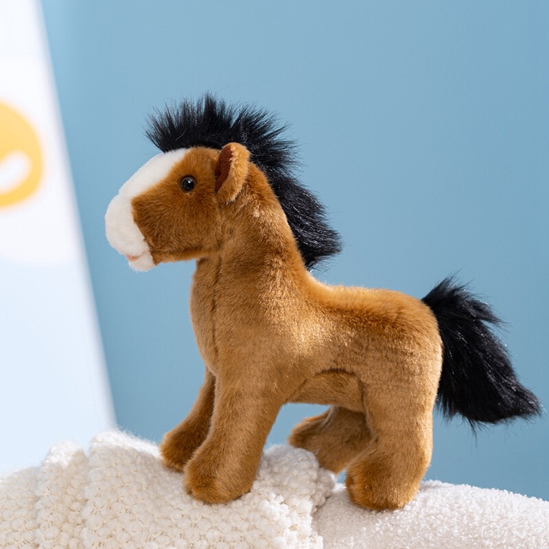 Cross-Border New Cute Pony Doll Plush Toy Year of the Horse Mascot Corporate Annual Meeting Gift Wholesale
