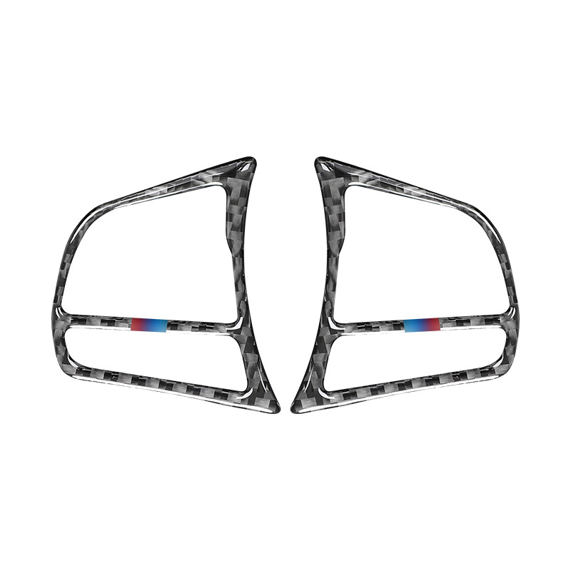 Adecuado para BMW nuevo Serie 3 F30 4 serie F36 volante botón Marco fibra de carbono interior modificación pegatinas
