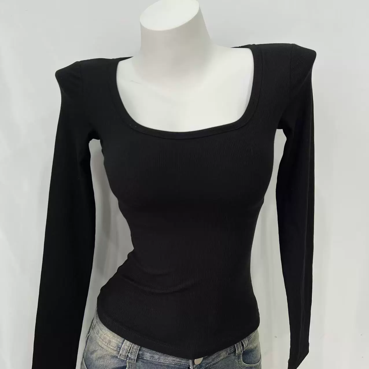 lulu同款ebb长袖打底衫瑜伽服女显胸大腰细内搭运动外穿上衣性感