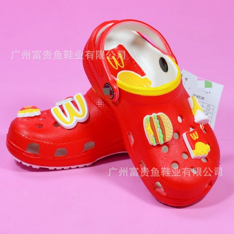 Children's cute fashionable Crocs-style slippers