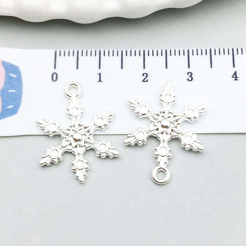 新しい明るい銀クリスマス雪だるま雪花シリーズペンダントdiyブレスレットネックレスアクセサリー|undefined