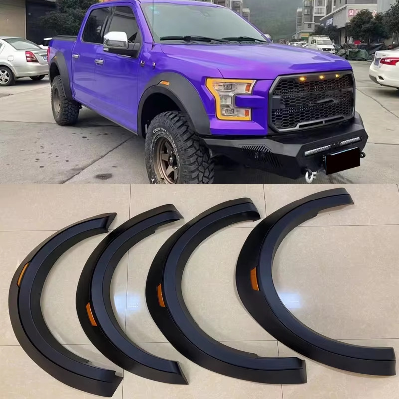 Suitable for Ford F150 2015-2017, wheel arches with reflective markings, widened Raptor pickup truck off-road anti-collision modification