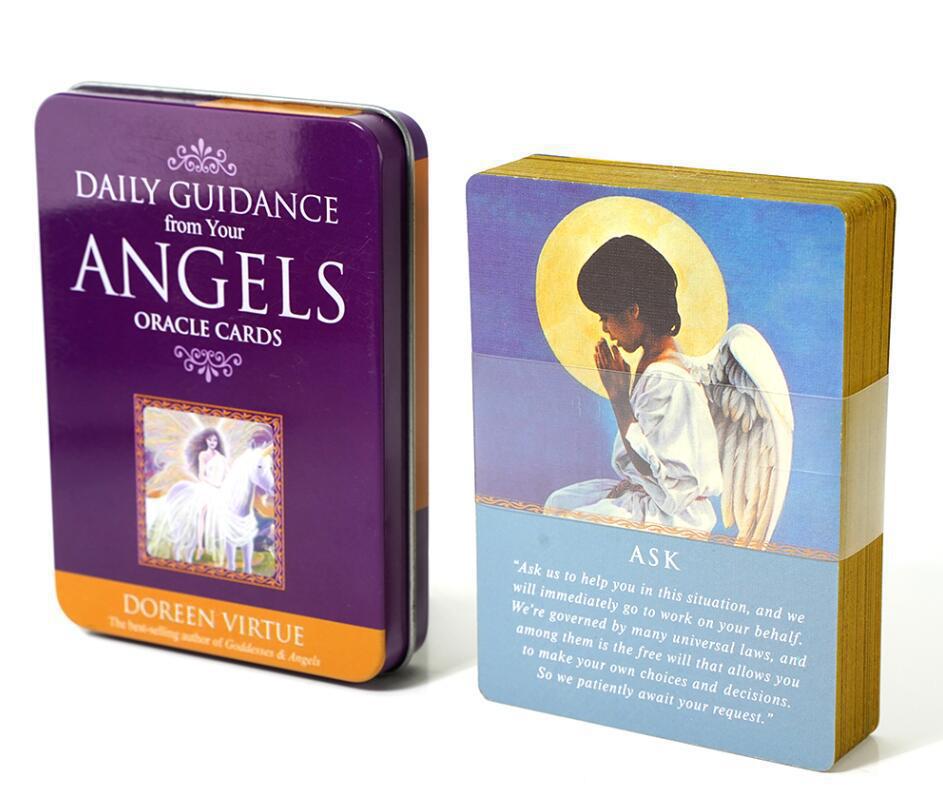 Iron Box English Oracle Tarot Deck Gold Stamping High-end Playing Cards Wholesale_voghion.com