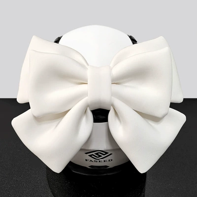 Motosiklet dəbilqələri Motorcycle, Dream Sister, Motorcycle - one-size-fits-all-pure-white-double-layer-luxury-bow-velcro