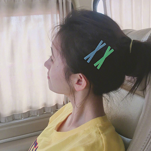 Colorful duckbill clip, bow hair clip, women's side clip, girl's top clip, bangs, one-word clip, clip clip, internet celebrity headwear