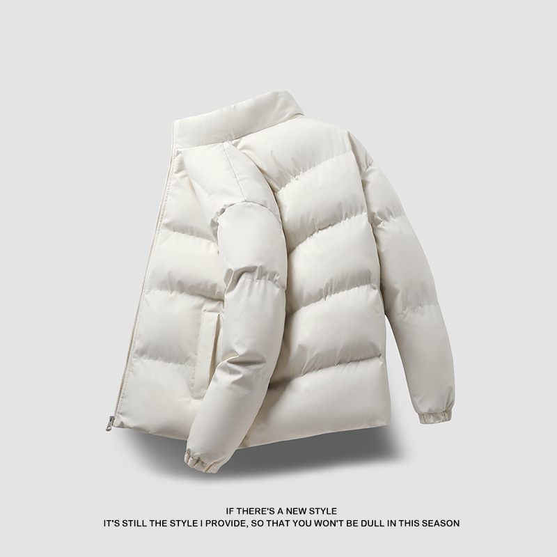 Chaqueta acolchada de algodón para hombre transfronteriza de otoño e invierno chaqueta acolchada de algodón casual chaqueta acolchada de algodón para hombre chaqueta acolchada de algodón abrigo de pan abrigo de cuello alto logotipo imprimible