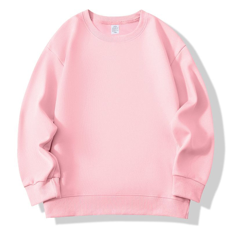 Suéter de color sólido para niños otoño y invierno ropa infantil de manga larga camisa en blanco fábrica de ropa de jardín de infantes logotipo de impresión spot