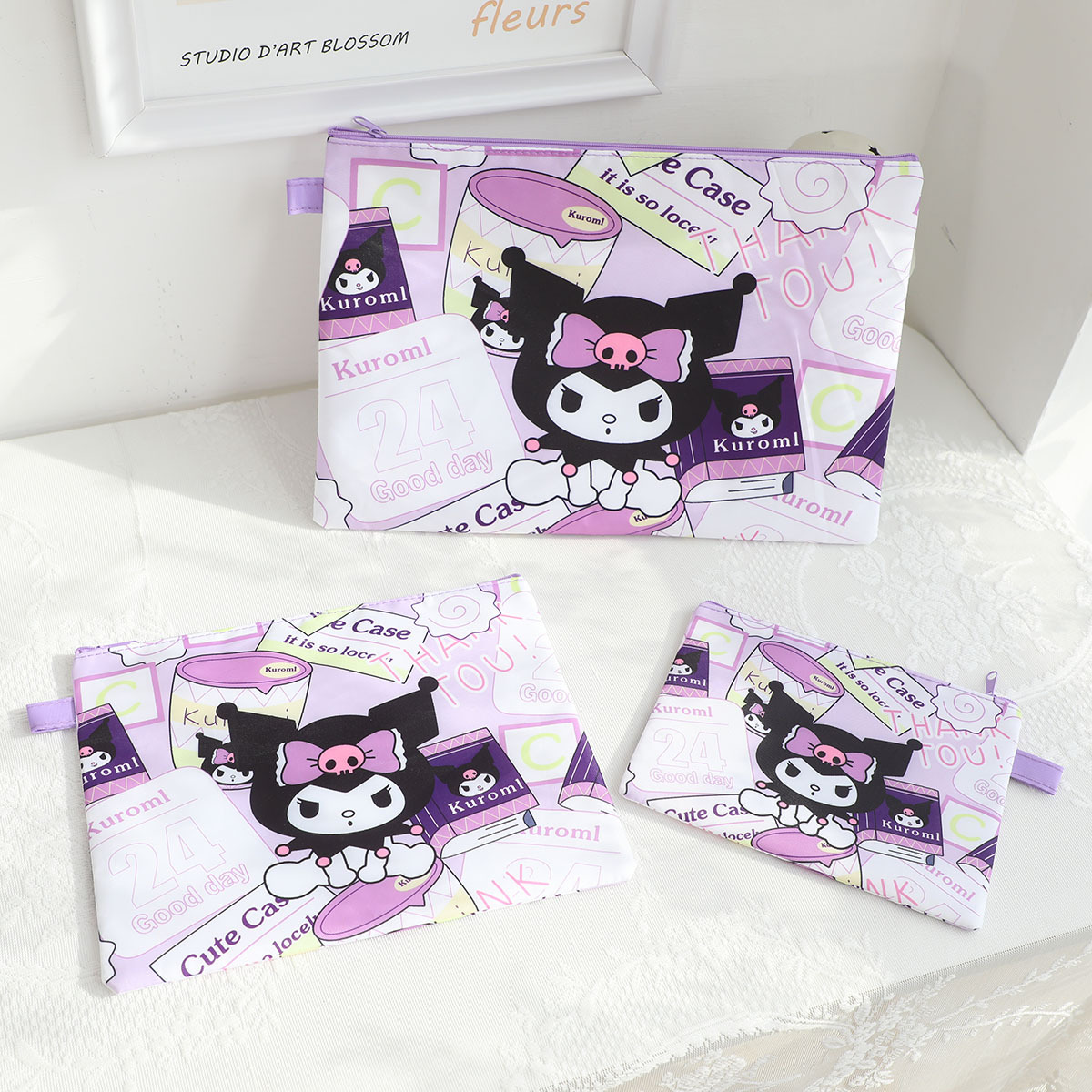 Cartoon cute storage bag for folders for documents