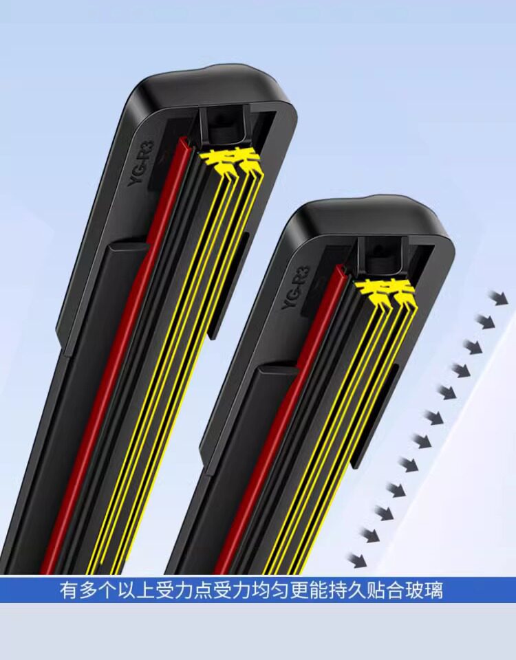 Compatible with six-layer rubber strip Buick wipers for models like the Envision, new LaCrosse, Encore, Verano, and the boneless wipers for Envision