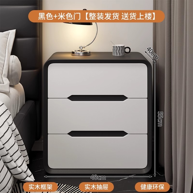 中古风床头柜小户型2025新款实木出租屋家用卧室床头置物架床批发|undefined