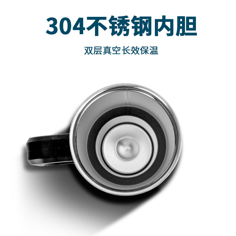 Vaso térmico de acero inoxidable 40oz doble capa con asa y pajita portátil para coche y exteriores
