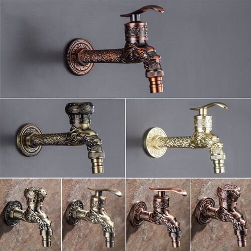 European-style retro faucet, antique extended faucet, long-handled toilet basin faucet, 1/4 inch wall-mounted American-style faucet