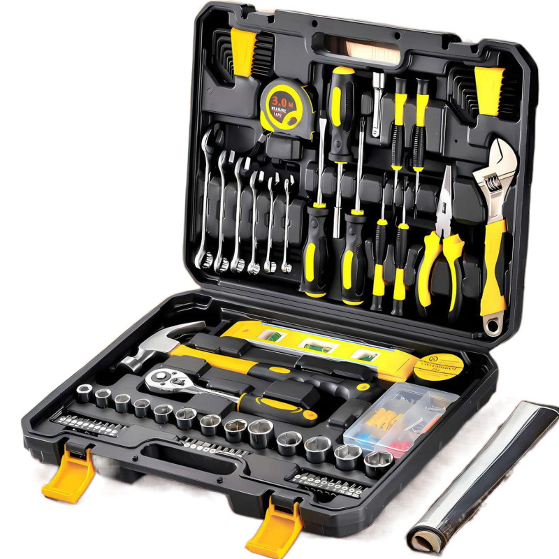 (2개) 하드웨어 도구 세트 도구 상자 세트 가정용 전기 기술자 수동 목공 유지 보수 조합 도구 세트