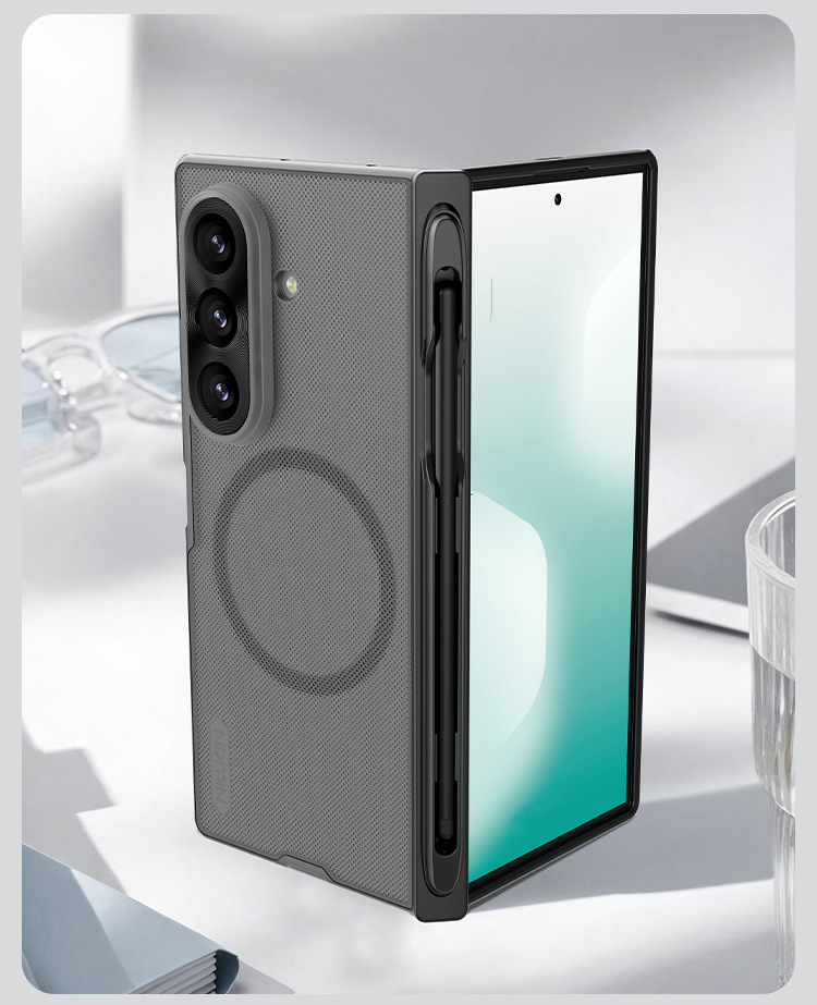 Ốp lưng NILLKIN cho Samsung Z Fold 8 Ultra, mặt mờ, tích hợp khe đựng bút, chống sốc bảo vệ toàn diện — Vỏ mờ FOLD (có bút) [Phiên bản từ tính] Đen, Vỏ mờ FOLD (có bút) [Phiên bản từ tính] Đen trong suốt, Samsung Z Fold 8 Ultra chi tiết 16