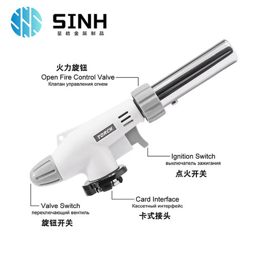 New model 516 cartridge torch with 360-degree invertible baking flame gun, portable small welding torch igniter