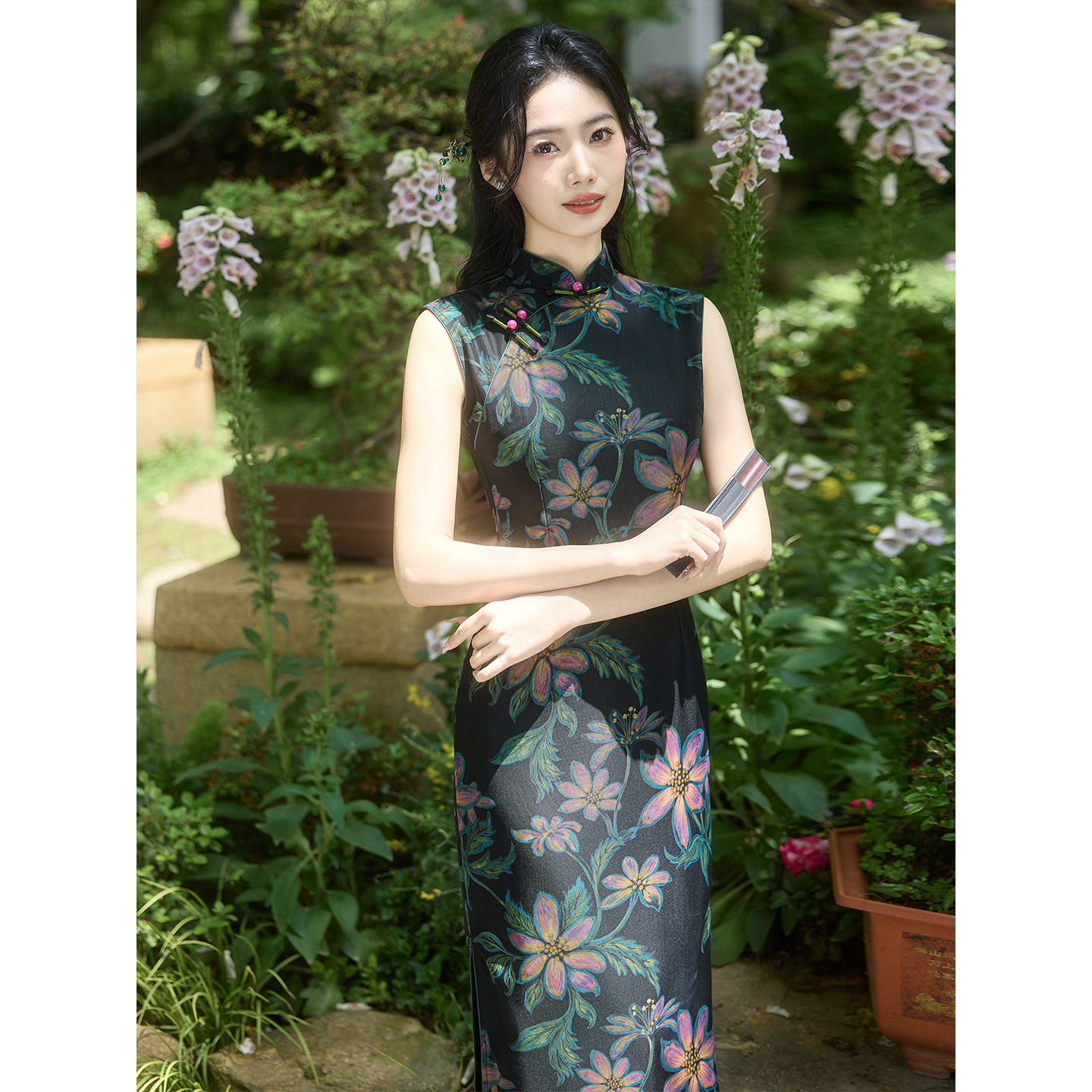 2026 nuevo estilo retro largo de doble capa sin mangas temperamento antiguo estilo de la República de Shanghai delgado cheongsam delgado image 6
