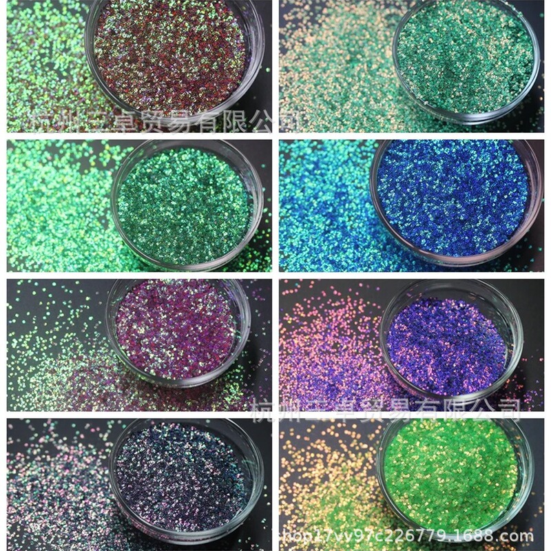 Wholesale Hot 1mm Chameleon Thick Glitter Mermaid Rainbow Sequins Cosmetic Grade Makeup Crafts