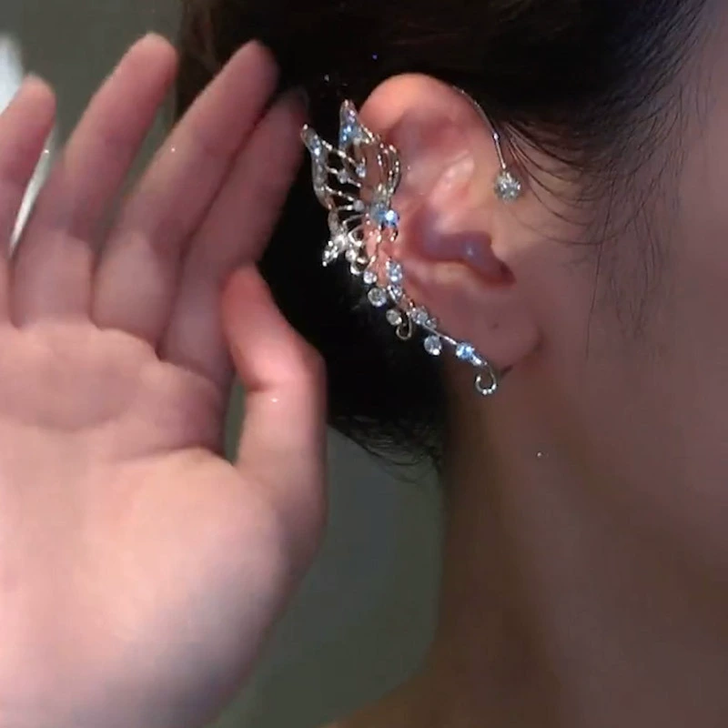 Small Ear Clip Ear Cuff, Light Luxury Design, Elf-Style Silver/Gold Options