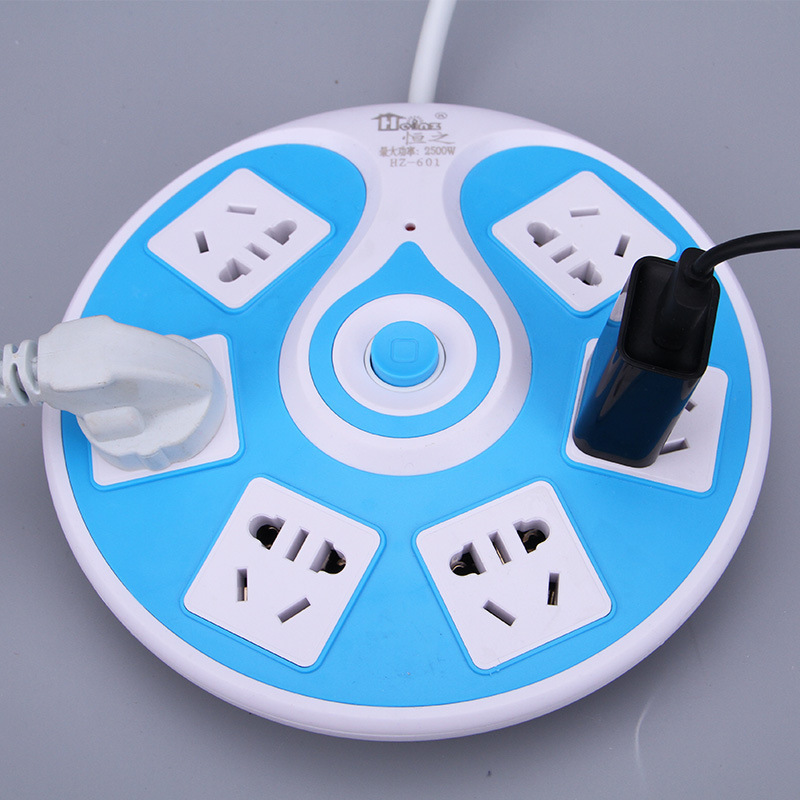 WeChat 220V oficina creativa 2USB colorido UFO platillo volador regalo cableado placa de cableado al por mayor