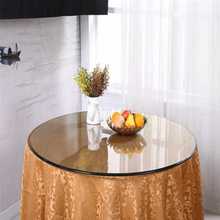 ft定 做圆形钢化玻璃餐桌面酒店玻璃转盘台面玻璃圆桌面方形茶几