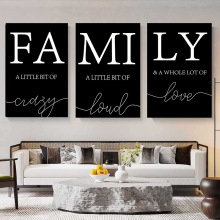 现代新款居家装饰三联画创意简约英文高级轻奢客厅卧室挂画装饰画