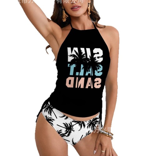 2025 Western European Bikini One-Piece Swimsuit for Women Coconut Belly Covering Slimming Sexy Swimwear
