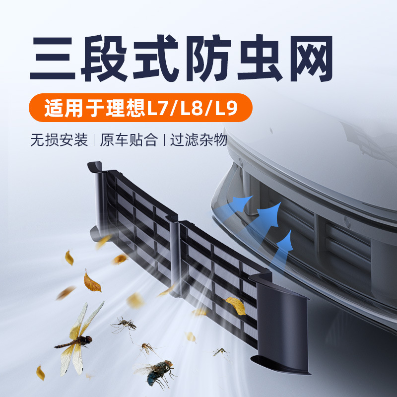 Ideal L6L7L8L9Megaone Anti-Insect Net, Anti-Gravel Front Grille Protective Cover, Car Accessories for Modification