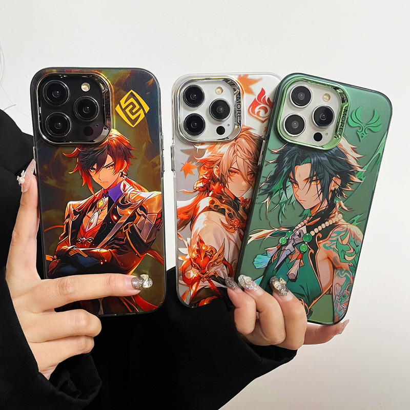 Suitable for Apple iphone16promax Game Original God Maple Original Wan Ye Zhong Li 15pro Color Silver Phone Case Suitable for Apple iphone16promax Game Original God Maple Original Wan Ye Zhong Li 15pro Color Silver Phone Case