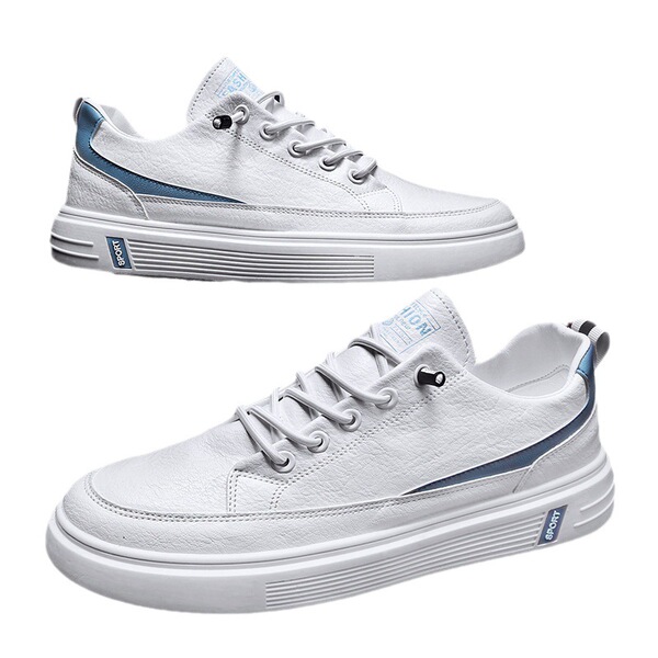 men's trend demi-season universal white sneakers for students