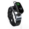 Headphones, bracelet, smart watch, suitable for import, 2 in 1, bluetooth, tracks heartbeat, measures blood pressure