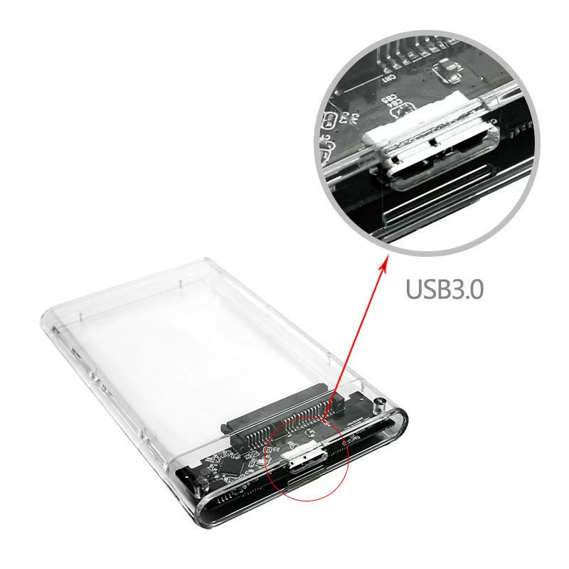 Корпус для внешнего диска, USB3.0, 2.5" для механического или SSD накопителя, корпус-адаптер для диска