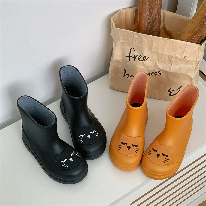 Children's rain boots export cross-border foreign trade non-slip soft bottom lightweight children's boys and girls baby mid-tube rain boots children's water shoes