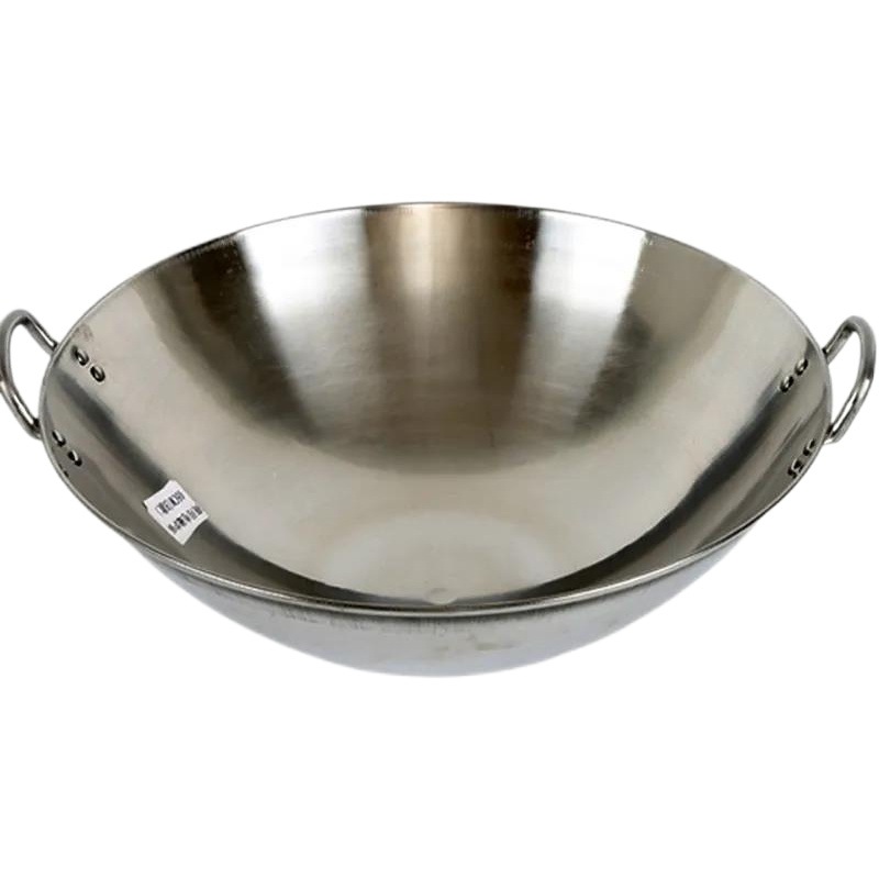 Wok cóncavo para cocina de inducción, wok especial para cocinas de inducción, tipo cóncavo de acero inoxidable, olla de chef para uso doméstico y comercial, olla de hierro de fondo redondo