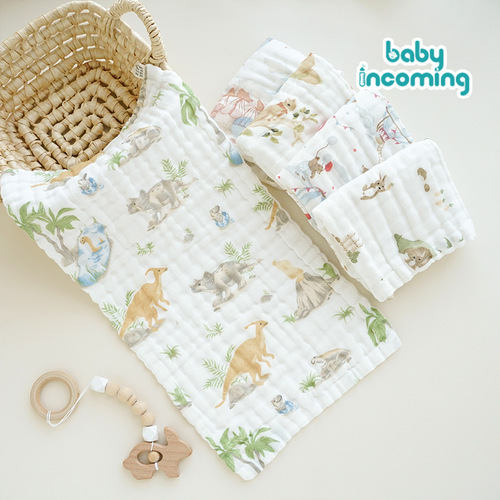 Baby Face Towel New Summer Baby Bib Infant Washcloth Toddler Small Towel Wholesaler Six Layer Bubble Cotton Children's Drool Cloth