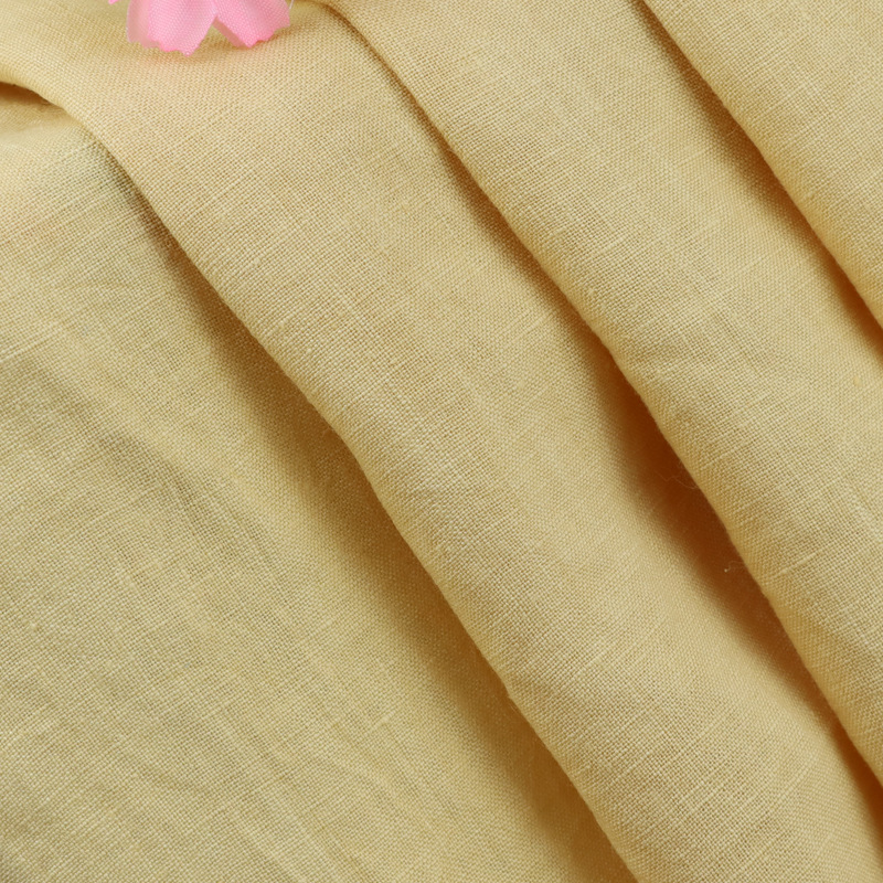 14 piezas de tela de lino puro para vestidos, tela de lino denso 50*52 para moda Hanfu, tela de lino agradable para la piel.
