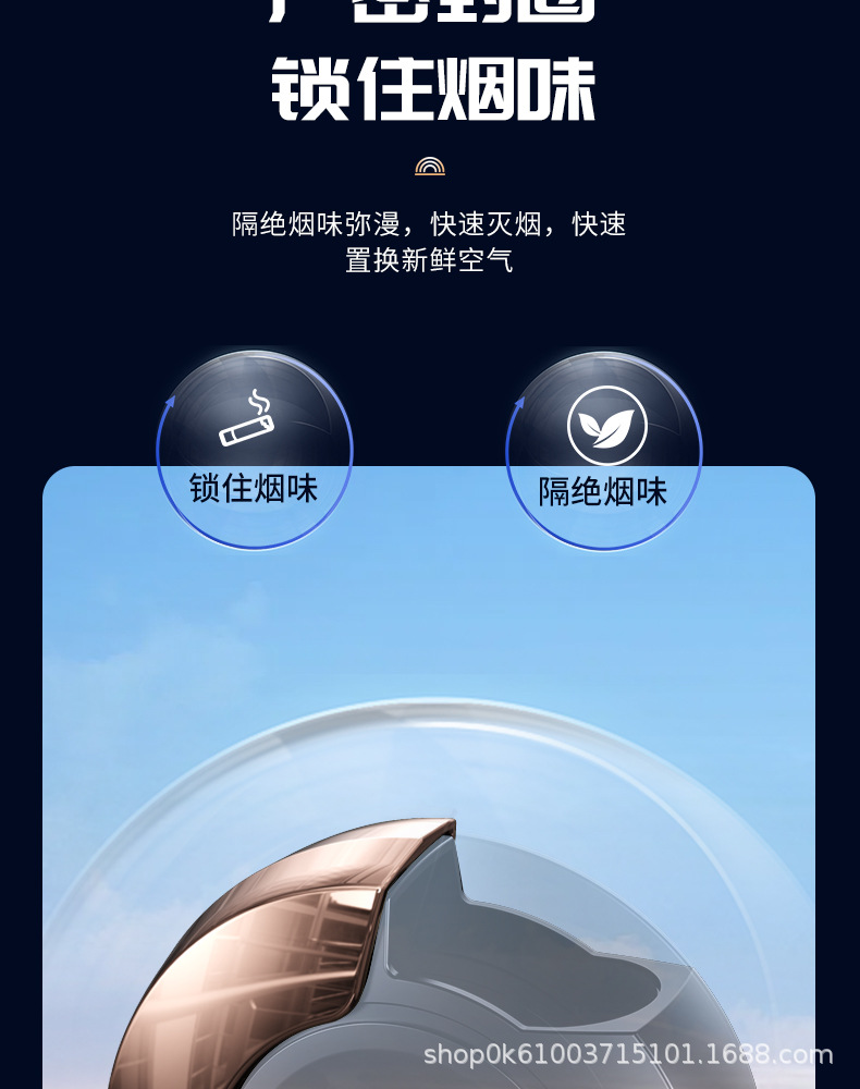 Car Ashtray, Car Door Ashtray, Windproof and Fly Ash-Proof, Metal Liner Ashtray, Creative Home and Car Dual-Use