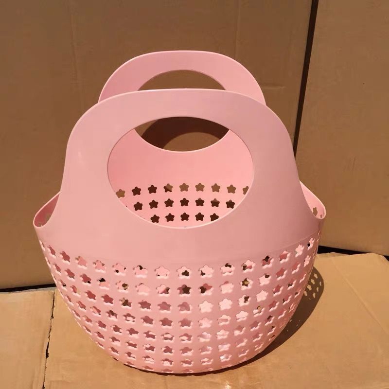 プラスチックバスケットpe収納バスケット玩具収納入浴バスケット風呂バスケット手提げバスケット|undefined
