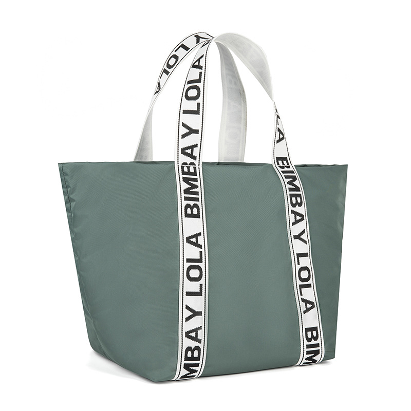 Bimba marca de moda española binba bolso de compras de nylon bolsa de asas de gran capacidad de las mujeres