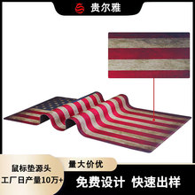 美国USA Flag亚马逊热卖鼠标垫缝边超大XL鼠标垫游戏办公滑鼠垫