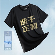 冰丝速干T恤定圆领工作服短袖黑色团体广告文化衫男夏季