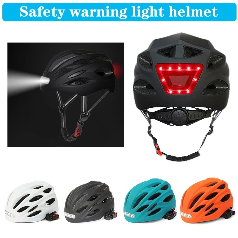 LED Lamp Cycling Bicycle Helmet With LED Tail Light